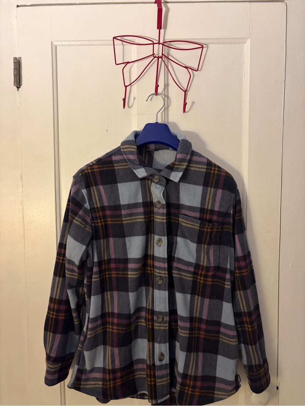 Woman’s Plaid Button up fleece